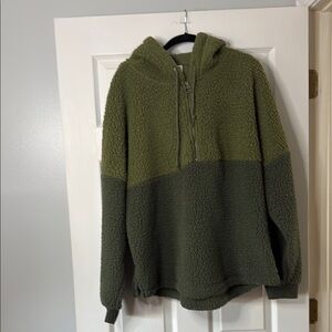 Victoria’s Secret PINK Varsity Sherpa Half Zip Pullover